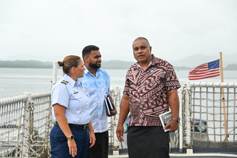 U.S. Coast Guard Cutter Harriet Lane conducts Fiji engagements