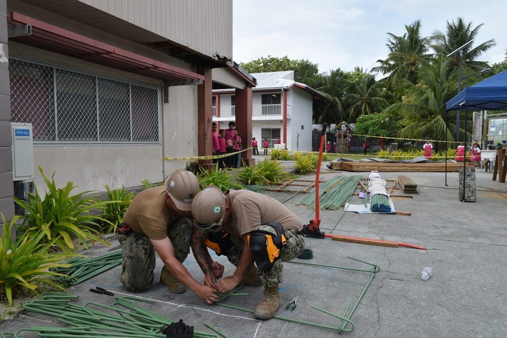 NMCB 4 Seabees Build School Dining Pavilion in Pacific Partnership '24
