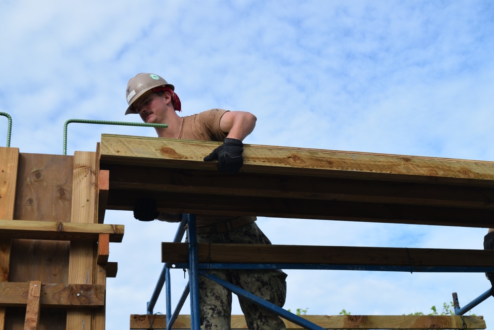 NMCB 4 Seabees Build School Dining Pavilion in Pacific Partnership '24