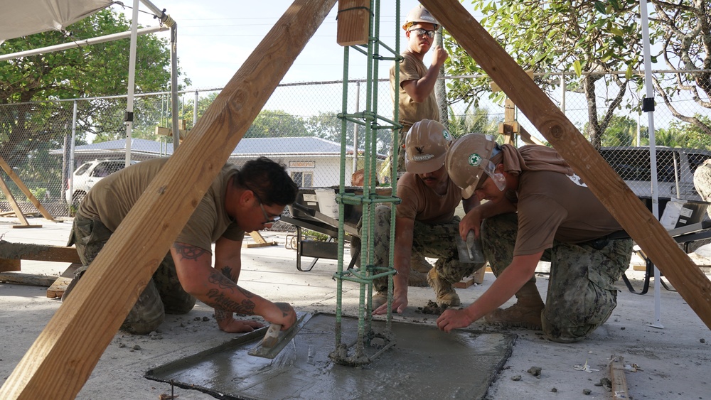 NMCB 4 Seabees Build School Dining Pavilion in Pacific Partnership '24