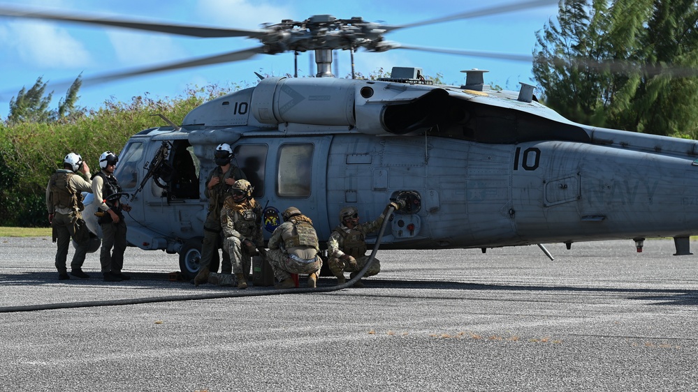 Joint Contingency Response Operation performs refuel with HSC-25 during Cope North 24