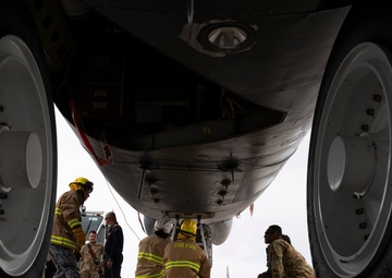 Firefighters conduct trilateral B-52 training during Cope North 24