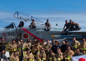 Firefighters conduct multilateral aircraft training during Cope North 24