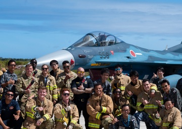 Firefighters conduct multilateral aircraft training during Cope North 24