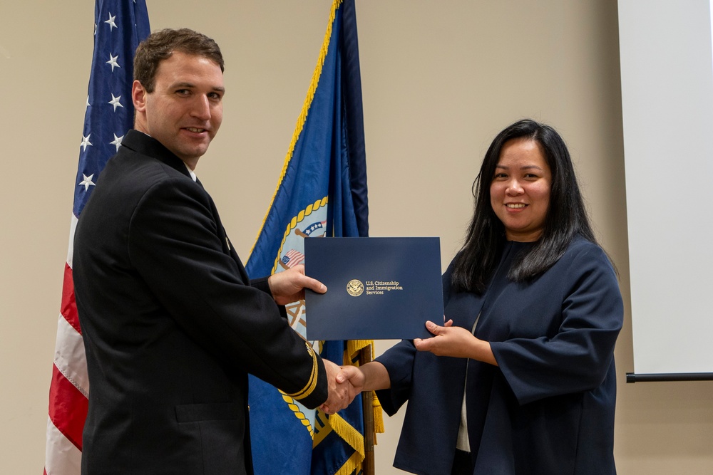 Naturalization Ceremony Onboard CFAY