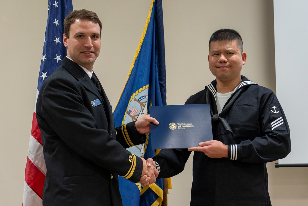 Naturalization Ceremony Onboard CFAY