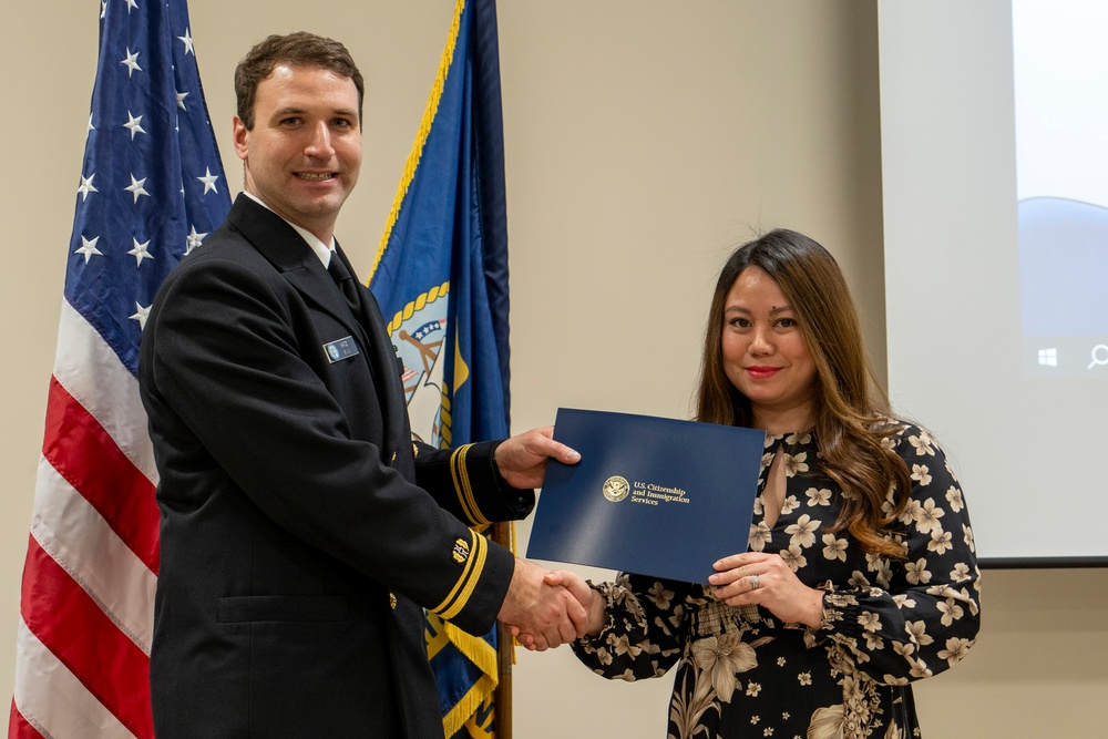 Naturalization Ceremony Onboard CFAY