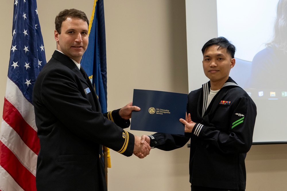 Naturalization Ceremony Onboard CFAY