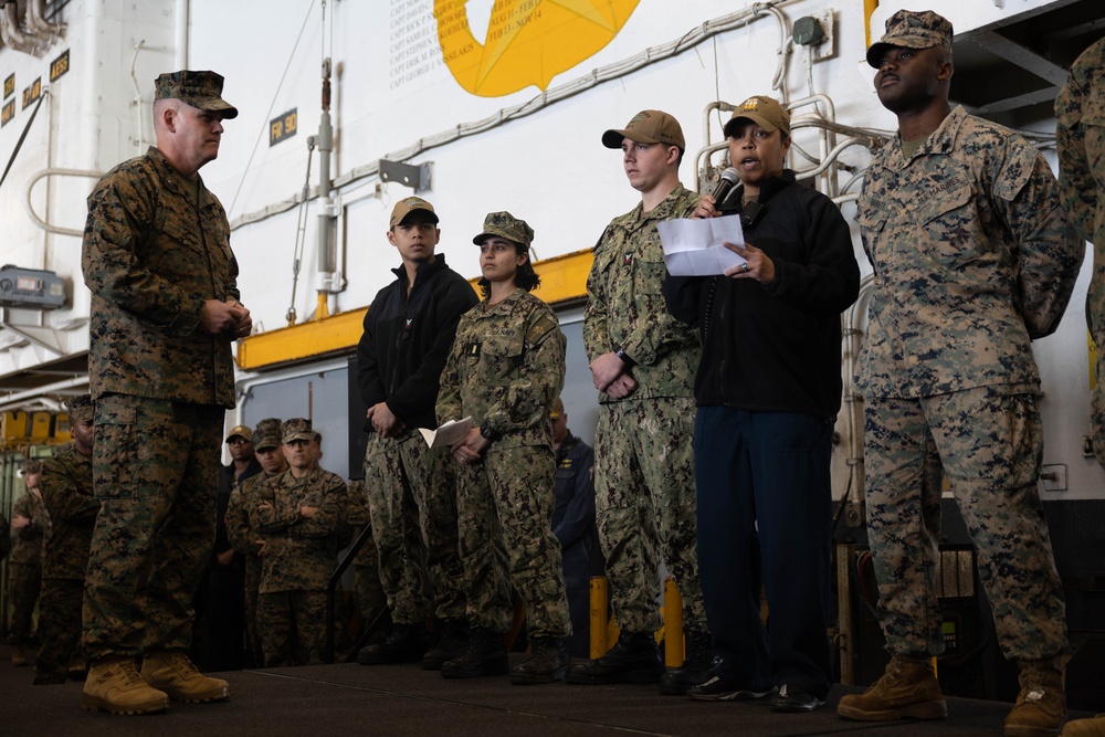 Brig. Gen. Andrew Priddy Visits USS Bataan