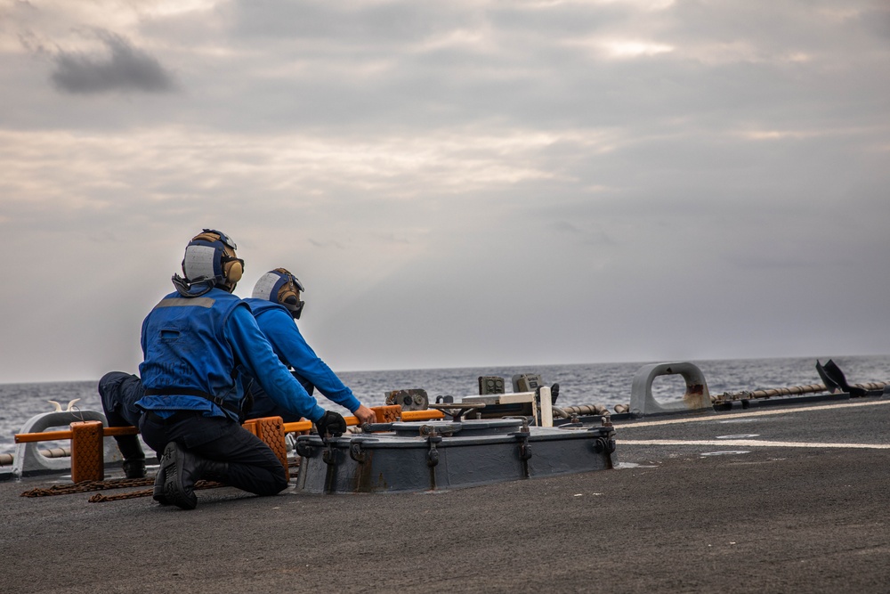 USS Laboon Conducts Routine Flight Operations in the Red Sea