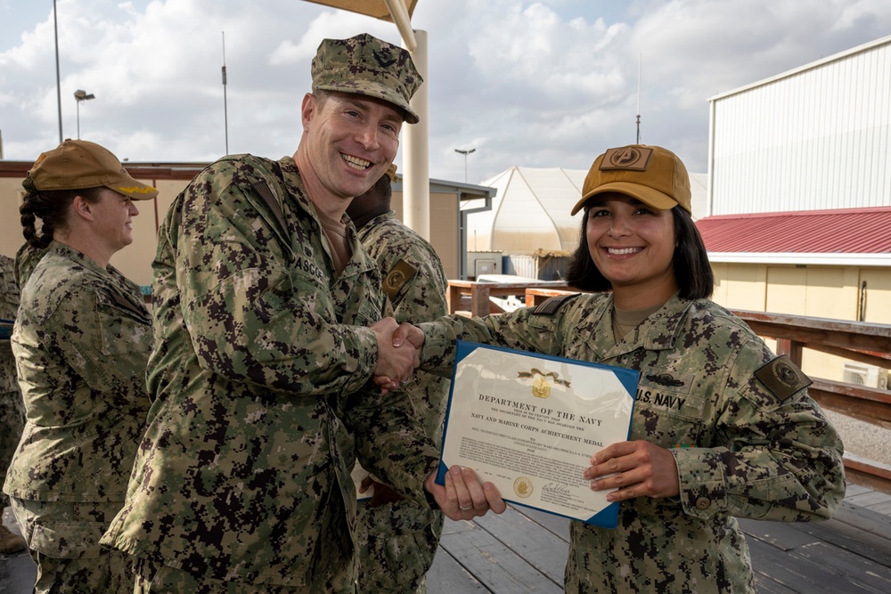 MSRON 10 Commander Visits Sailors at Camp Lemonnier