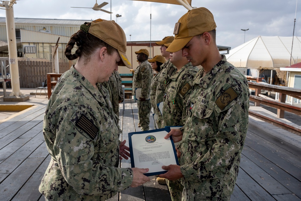 MSRON 10 Commander Visits Sailors at Camp Lemonnier