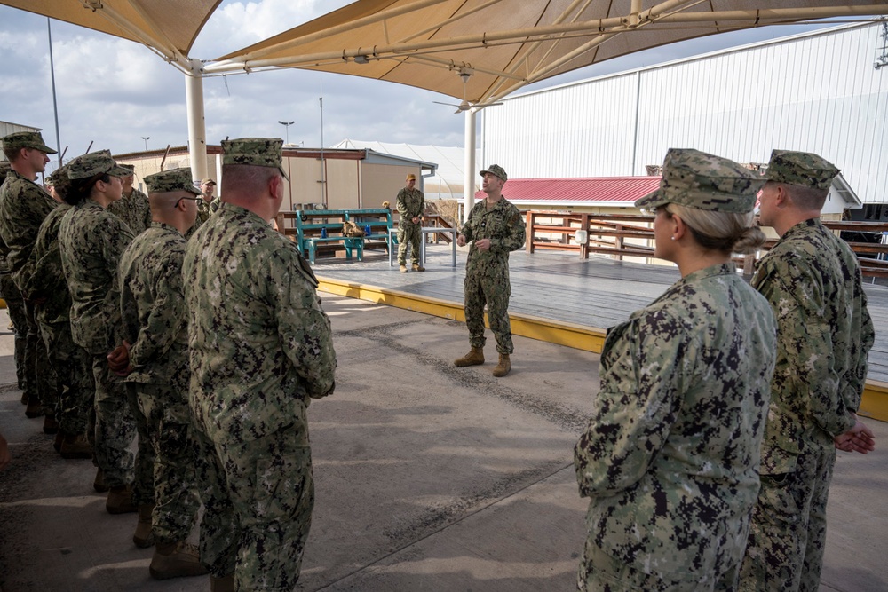 MSRON 10 Commander Visits Sailors at Camp Lemonnier