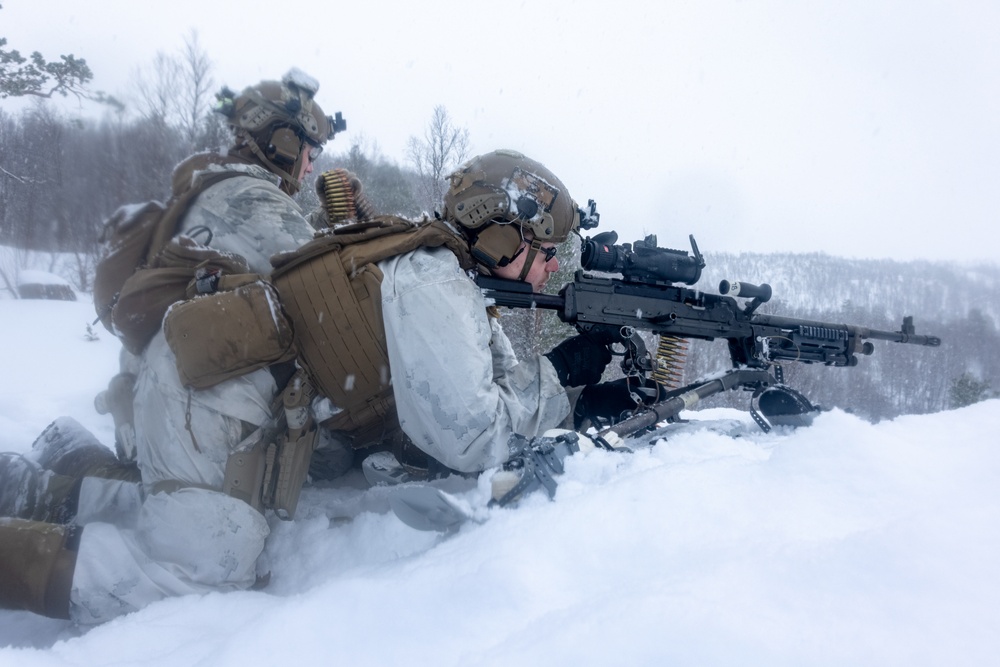 U.S. Marines of 2nd Marine Regiment Conduct a Platoon Live-fire Range in Norway