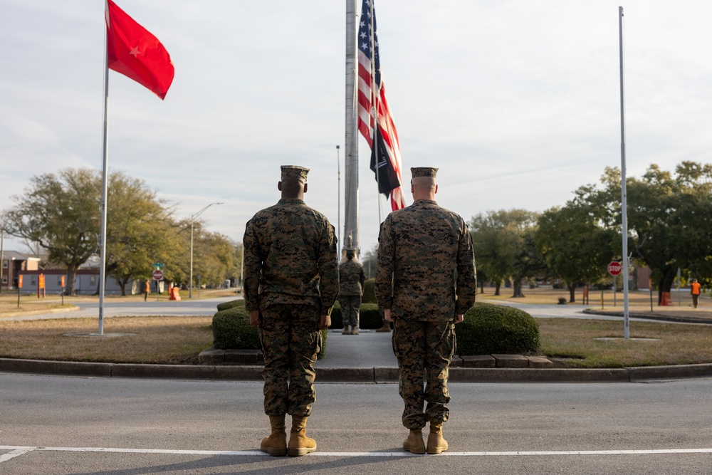 2nd Marine Logistics Group Morning Colors and Awards Ceremony