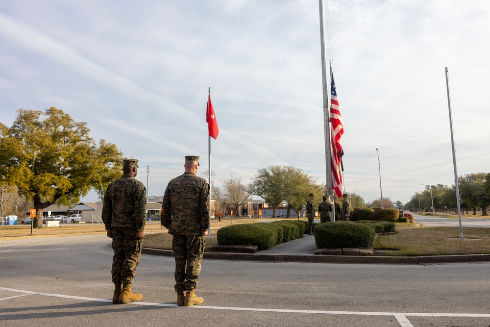 2nd Marine Logistics Group Morning Colors and Awards Ceremony