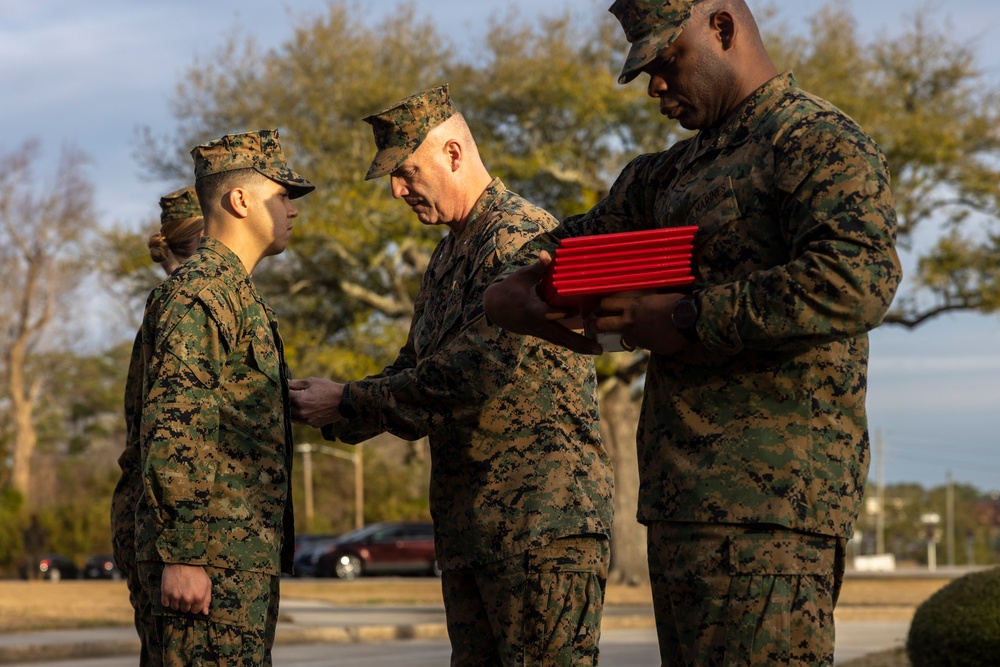 2nd Marine Logistics Group Morning Colors and Awards Ceremony