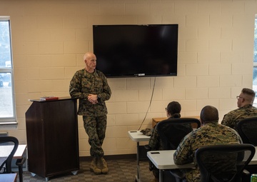 U.S. Marine Corps Lt. Gen. James Glynn visits Wounded Warrior Battalion East