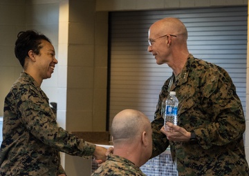 U.S. Marine Corps Lt. Gen. James Glynn visits Wounded Warrior Battalion East