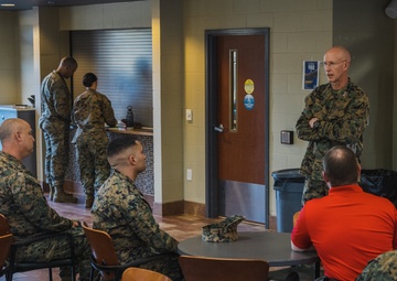 U.S. Marine Corps Lt. Gen. James Glynn visits Wounded Warrior Battalion East