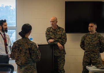 U.S. Marine Corps Lt. Gen. James Glynn visits Wounded Warrior Battalion East