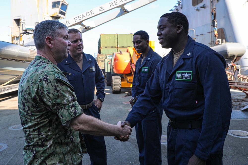 USS Carter Hall (LSD 50) Hosts 6th Fleet, Feb. 19, 2024