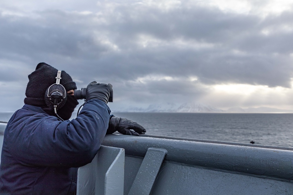 USS Gunston Hall Arrives in Harstad, Norway, in Support of Steadfast Defender 24