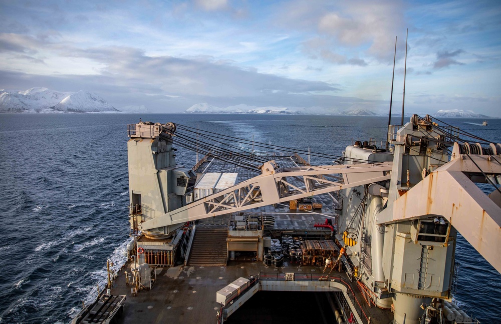 USS Gunston Hall Arrives in Harstad, Norway, in Support of Steadfast Defender 24