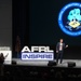 Dan Berrigan conducts his talk titled, &quot;#TackleTheToil,&quot; at the Air Force Research Laboratory's Inspire event