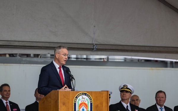 Marines attend USS John L. Canley commissioning ceremony