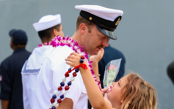 USS William P. Lawrence returns to Pearl Harbor.