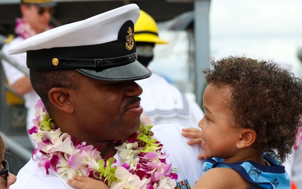 USS William P. Lawrence returns to Pearl Harbor.