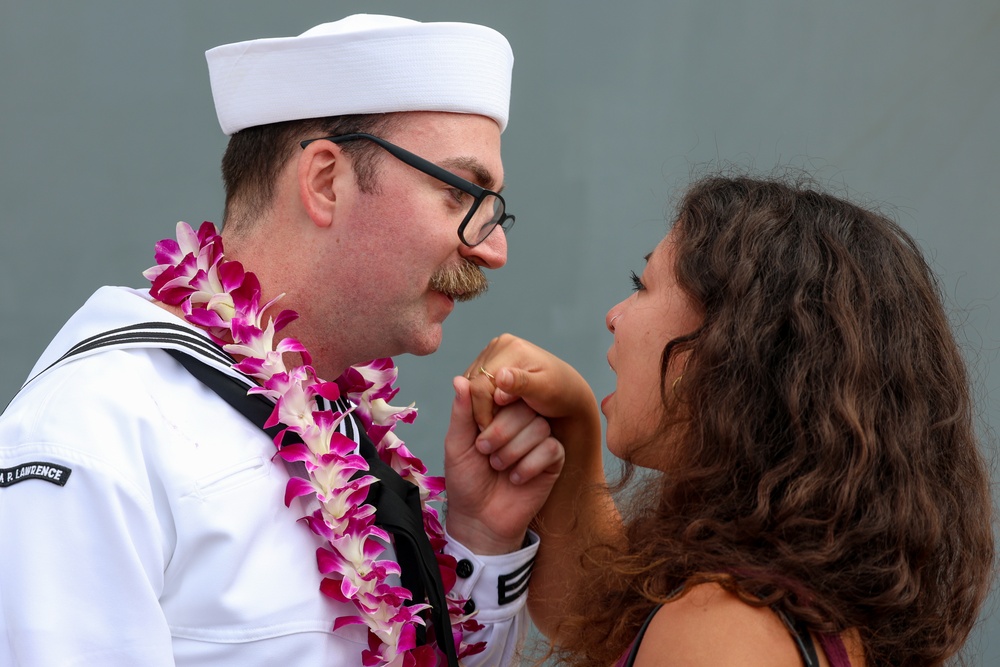 USS William P. Lawrence returns to Pearl Harbor.