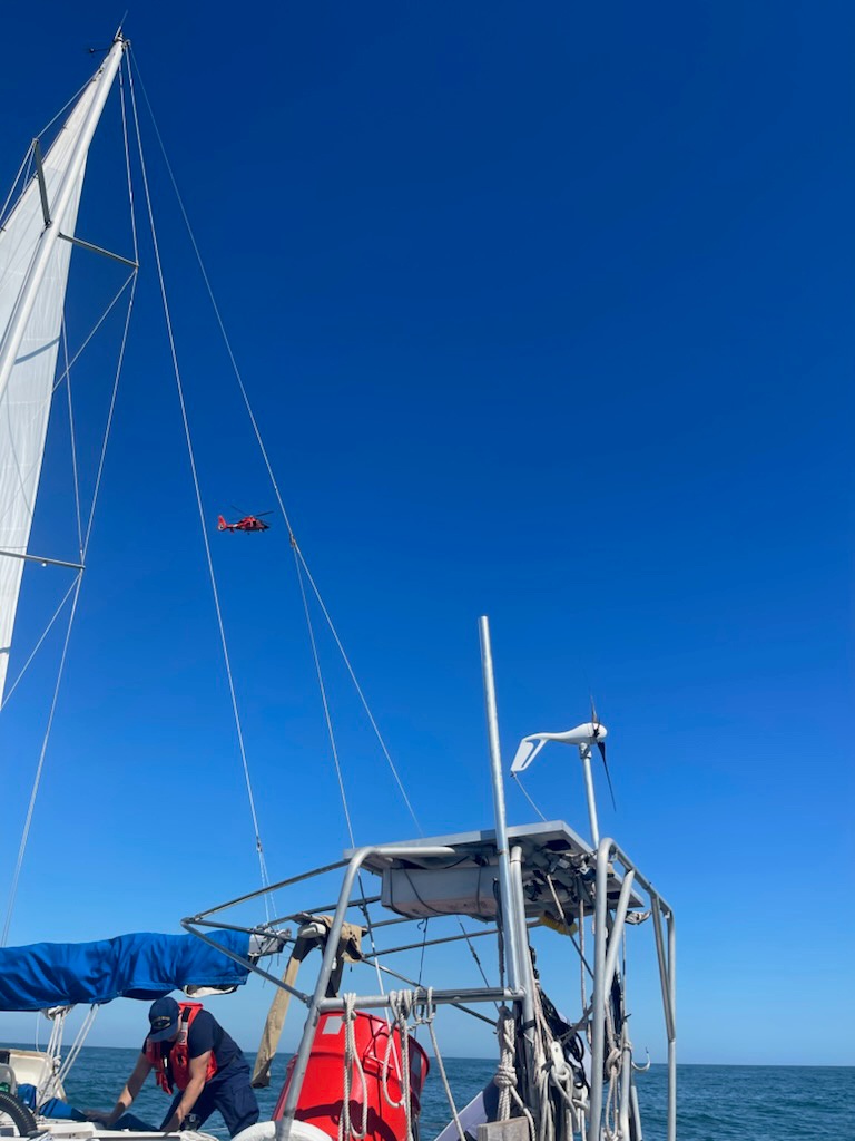 Coast Guard rescues 2 from sinking boat offshore Sabine, Texas