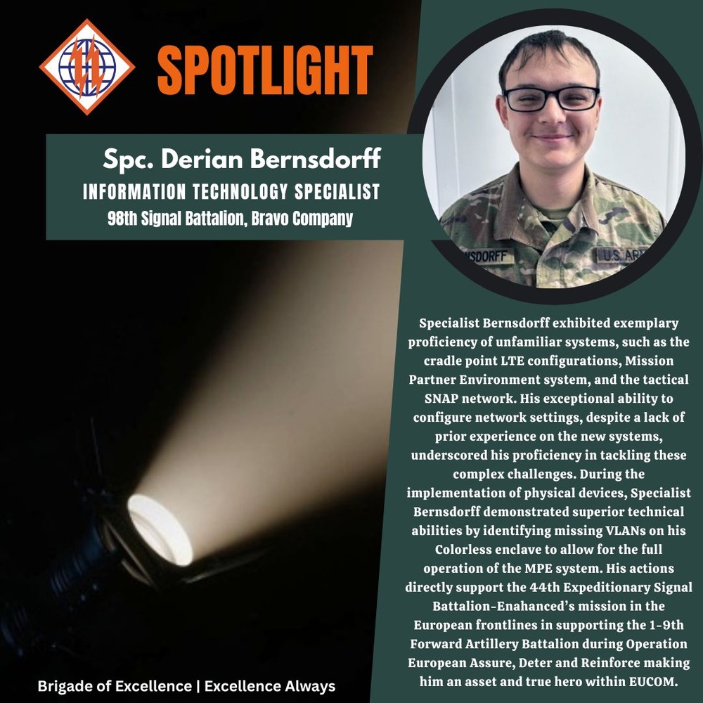2d TSB Spotlight: Spc. Derian Bernsdorff