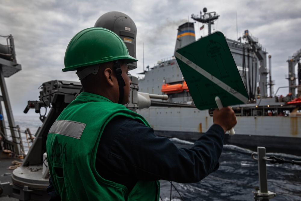 USS Laboon (DDG 58) Conducts a Replenishment-at-Sea with USNS Kanawha (T-AO 196)