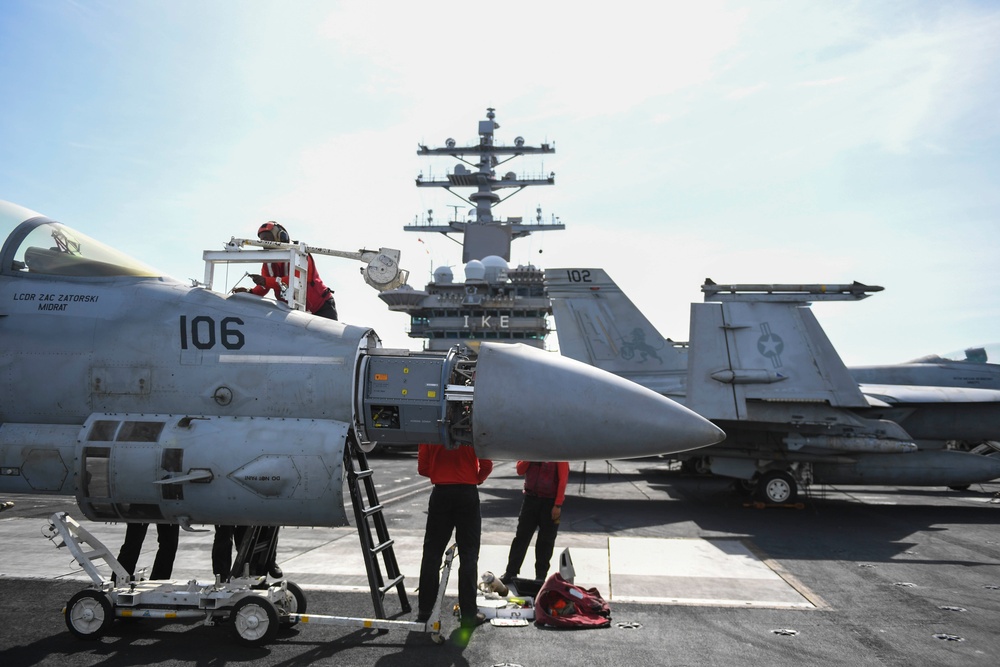 USS Dwight D. Eisenhower Conducts Routine Operations in the Red Sea