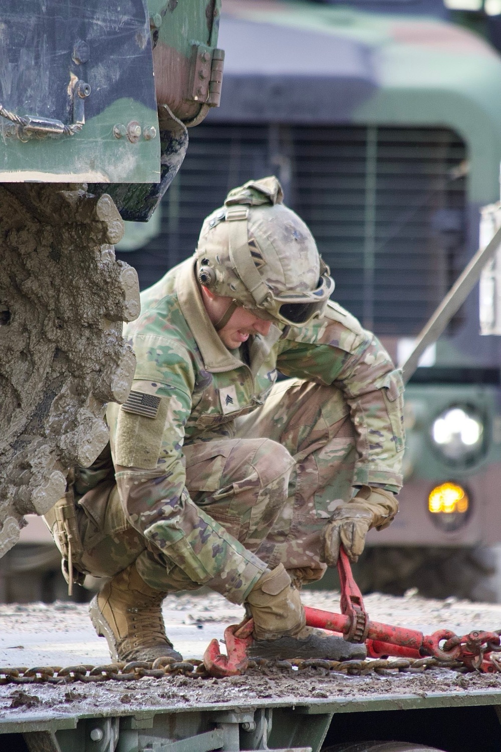 Logistician Soldiers move the Marne Division across Europe