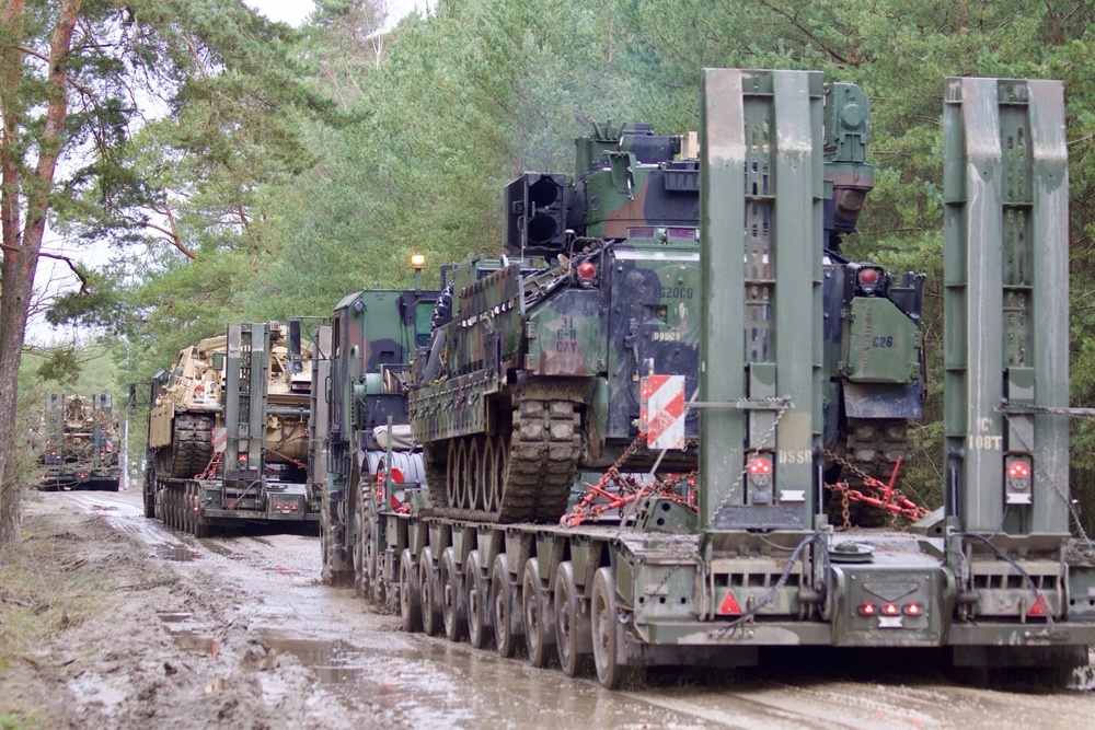 Logistician Soldiers move the Marne Division across Europe