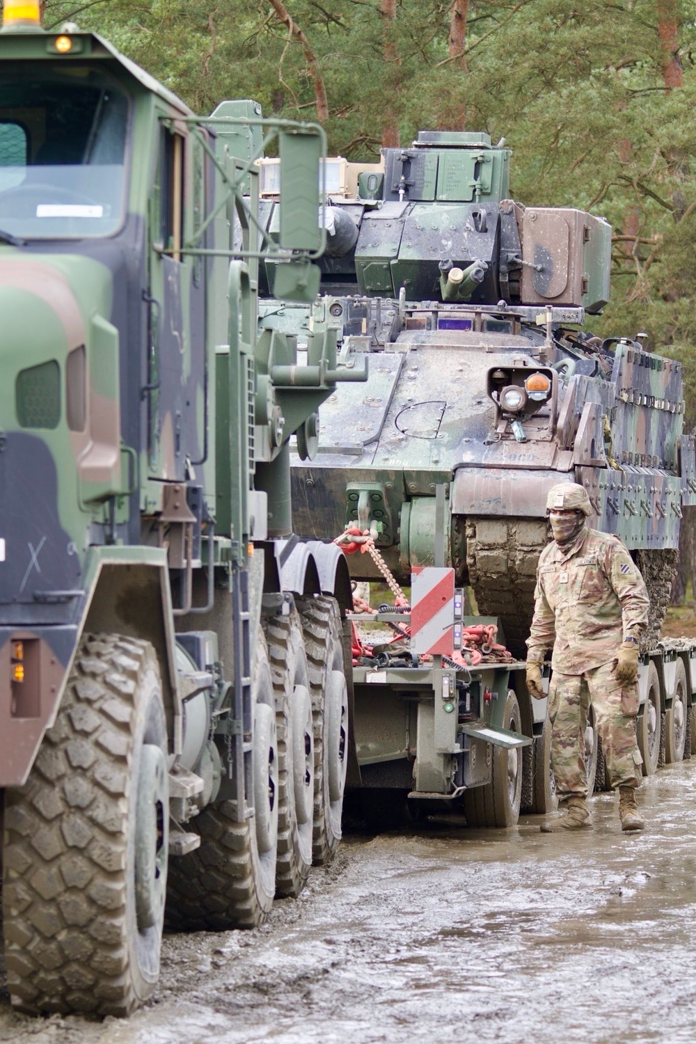 Logistician Soldiers move the Marne Division across Europe