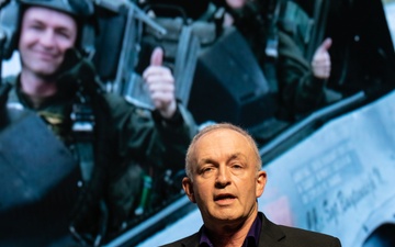 Kevin Price conducts his talk titled, &quot;Amplifying Warfighter Culture,&quot; at the Air Force Research Laboratory's Inspire event