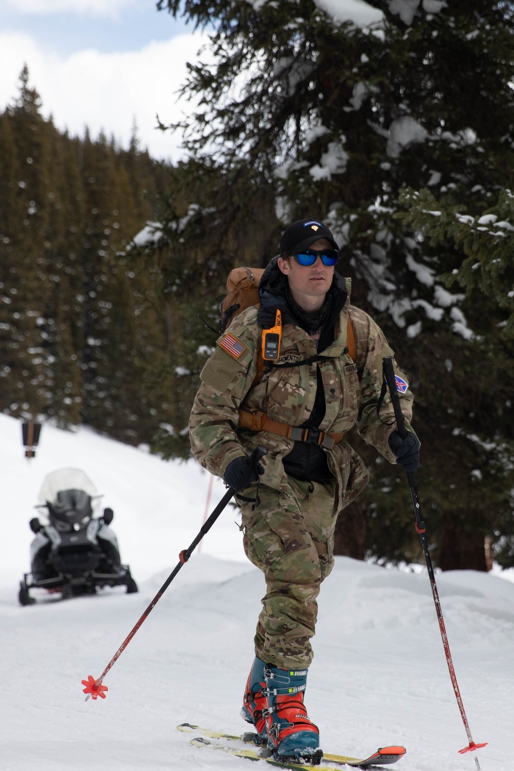 Soldiers with the 10th Mountain Division and Members of the National Ski Patrol Participate in the Hale to Vail Traverse