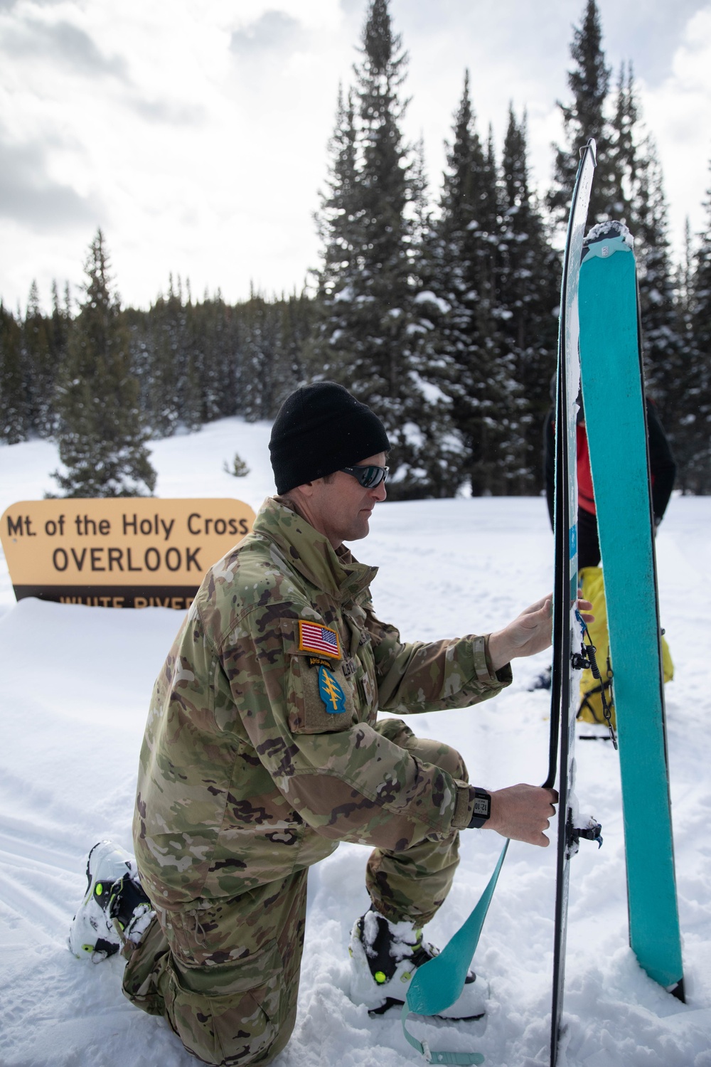 Soldiers with the 10th Mountain Division and Members of the National Ski Patrol Participate in the Hale to Vail Traverse