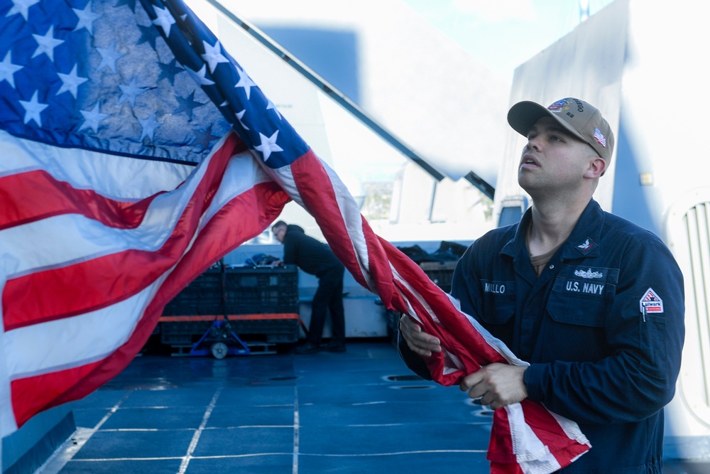 USS San Diego gets underway for NASA’s Underway Recovery Test 11