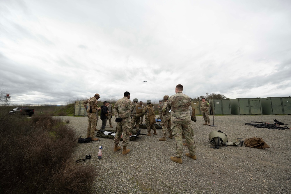 Combat medic pilot course at Travis AFB