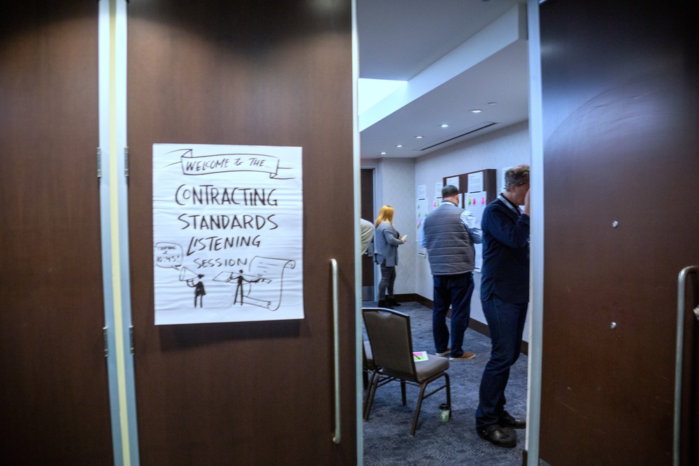 Entrance to “Contracting Standards Listening” Session