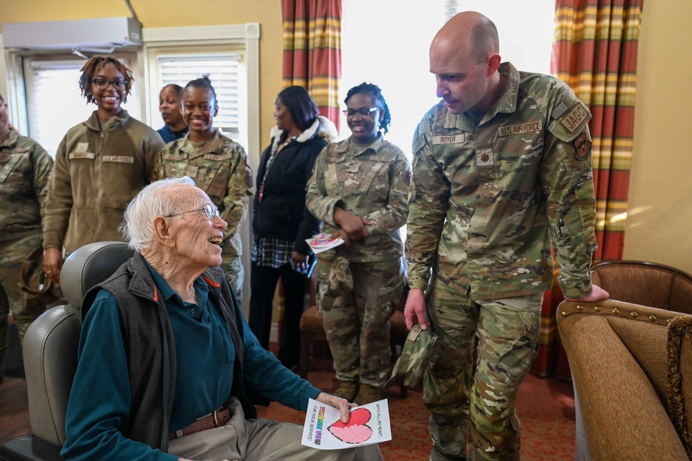 Heartfelt Connections: Airmen deliver Valentines to Veterans