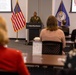 Col. Michael L. Brooks, Marine Corps Base Quantico commander, speaks at the Fredericksburg Regional Chamber of Commerce