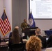 Col. Michael L. Brooks, Marine Corps Base Quantico commander, speaks at the Fredericksburg Regional Chamber of Commerce