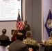 Col. Michael L. Brooks, Marine Corps Base Quantico commander, speaks at the Fredericksburg Regional Chamber of Commerce